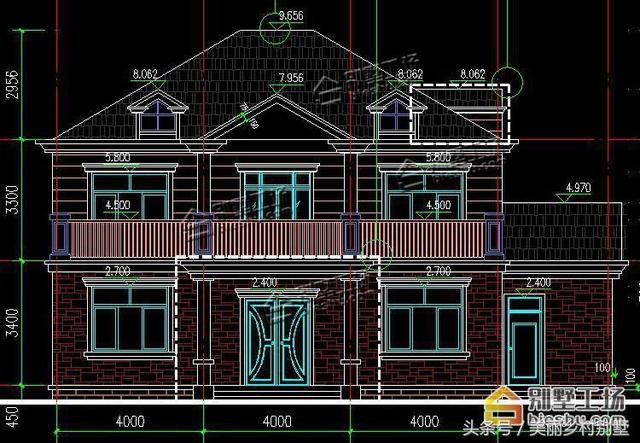 開間大的農村二層別墅設計圖，21萬經濟造價，看上去更大氣美觀