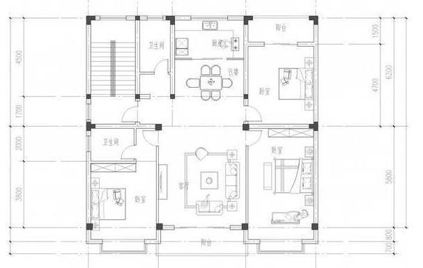 2款帶商鋪門面三層自建房設計圖，這種戶型自己經營或者出租均可，是一種特別實用的戶型