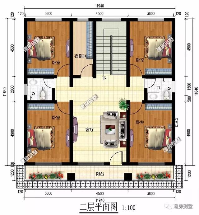 兩棟農村的別墅設計圖，屋型美觀，經濟適用