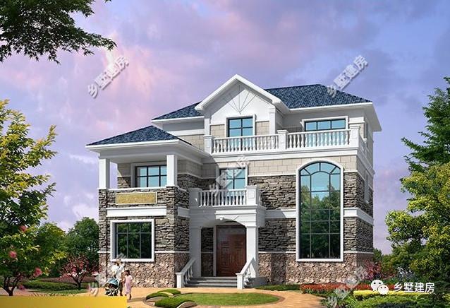 二層歐式自建房別墅設計圖，5室3廳3衛(wèi)，簡潔大氣，挺適合咱們老百姓的