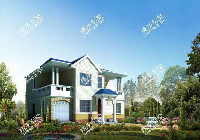 9款帶車庫的二層別墅設(shè)計圖，主體造價都不是很高，簡單實用，讓別人羨慕去吧