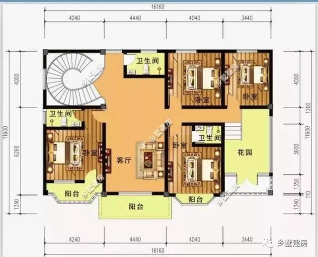 時尚現代的別墅設計圖，熱烈的紅色喜慶吉祥，建一棟做婚房正好