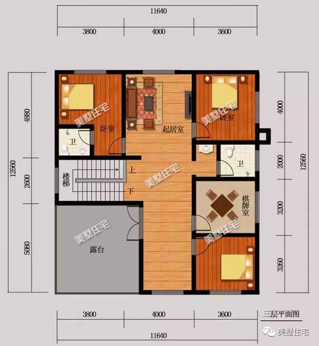 5款農(nóng)村時(shí)尚別墅設(shè)計(jì)圖，帶挑高客廳和大露臺(tái)，第3款讓人眼前一亮