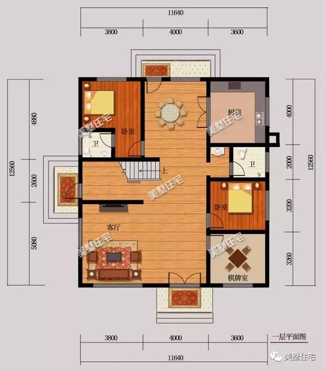 5款農(nóng)村時(shí)尚別墅設(shè)計(jì)圖，帶挑高客廳和大露臺(tái)，第3款讓人眼前一亮
