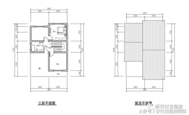 7款小戶型農村別墅設計圖，100平以內，小面積也可以建好房