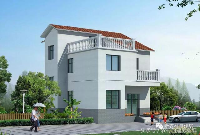 7款小戶型農村別墅設計圖，100平以內，小面積也可以建好房