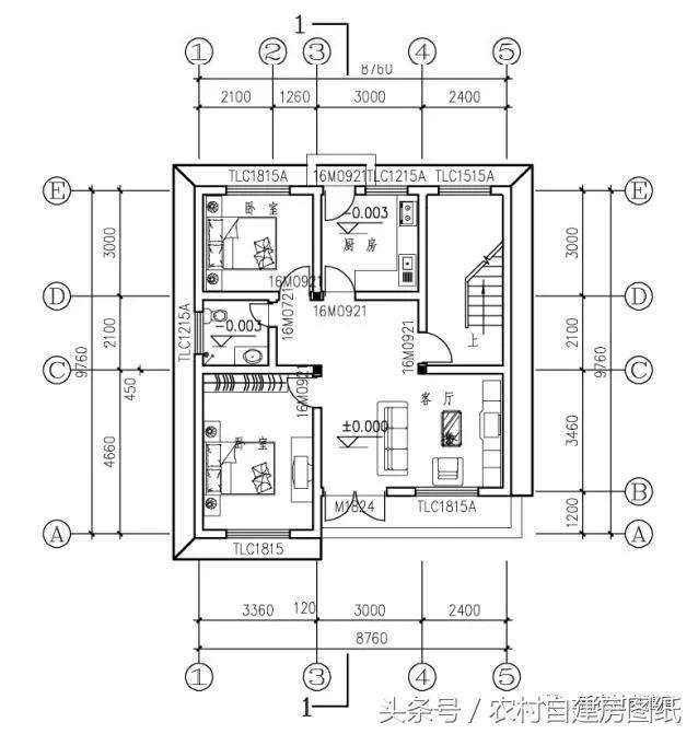 7款小戶型農村別墅設計圖，100平以內，小面積也可以建好房