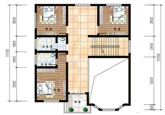 3款二層復(fù)式小別墅設(shè)計(jì)圖，挑空客廳設(shè)計(jì)，外觀漂亮內(nèi)部實(shí)用
