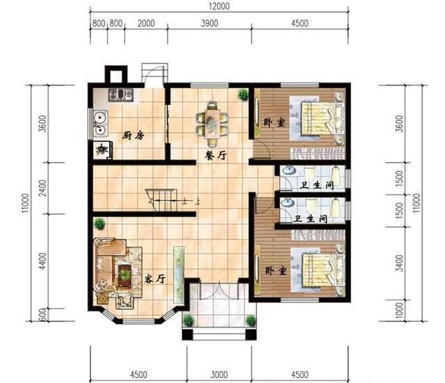 3款二層復(fù)式小別墅設(shè)計(jì)圖，挑空客廳設(shè)計(jì)，外觀漂亮內(nèi)部實(shí)用