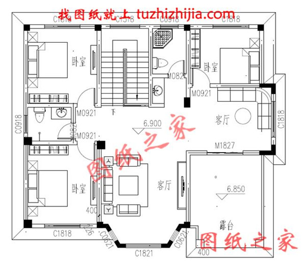 5套現代三層民房設計圖，附實拍效果圖