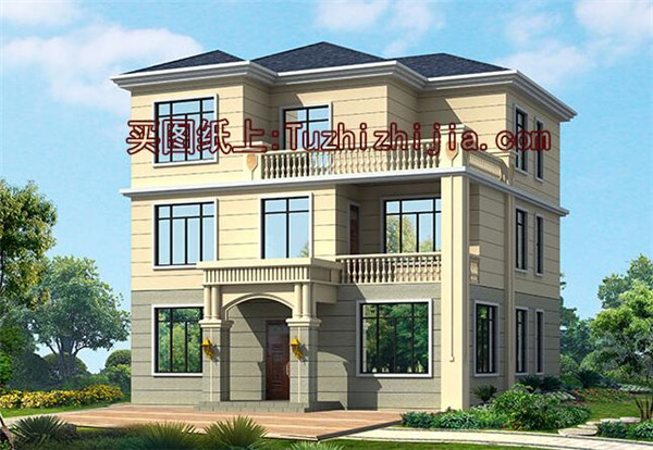 5套現代三層民房設計圖，附實拍效果圖