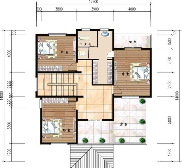 三層簡(jiǎn)歐式別墅設(shè)計(jì)圖，帶大露臺(tái)，大氣時(shí)尚，主體造價(jià)40萬(wàn)左右。