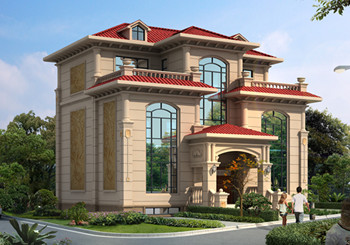 帶地下室三層豪華大氣新農(nóng)村房屋設(shè)計(jì)圖,占地150平米左右