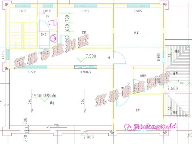 三層田園風別墅設計圖，12.5x12米，外觀古香古色又富有現代氣息，造價25萬。