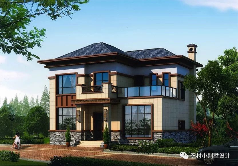 12x10米二層帶堂屋農村別墅設計圖，30萬輕輕松松拿下！