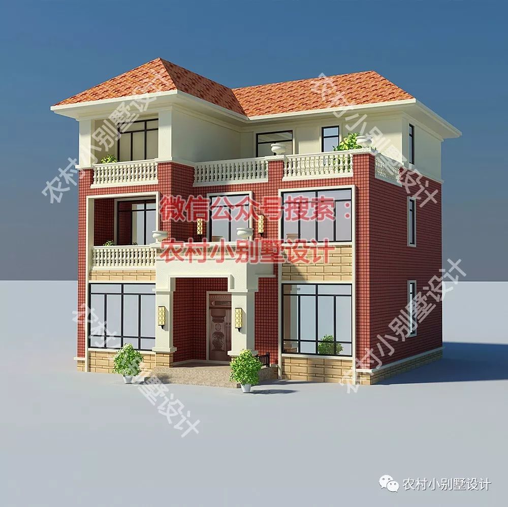 12×11米精品三層農(nóng)村別墅圖，經(jīng)典之作