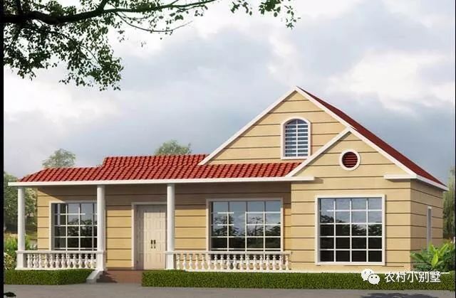 16X10米一層田園風(fēng)格帶閣樓農(nóng)村別墅圖，造價(jià)：12萬左右