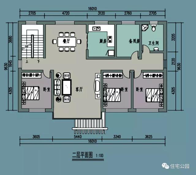 三層16×22米農(nóng)家大院，非常符合農(nóng)村養(yǎng)老別墅的不二選擇。