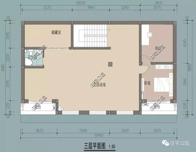 三層16×22米農(nóng)家大院，非常符合農(nóng)村養(yǎng)老別墅的不二選擇。