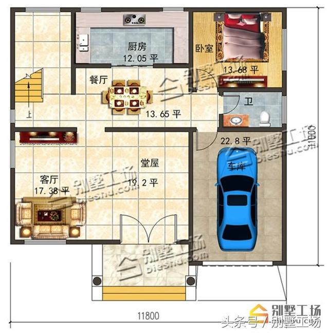 三層農村別墅設計圖，施工難度不大，造價不高，非常的簡潔實用。