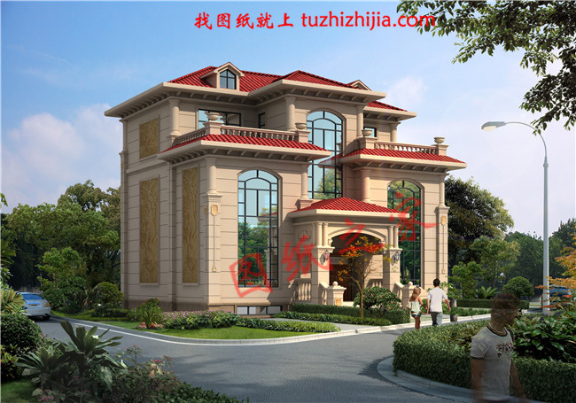 帶地下室三層豪華大氣新農村房屋設計圖,占地150平米左右