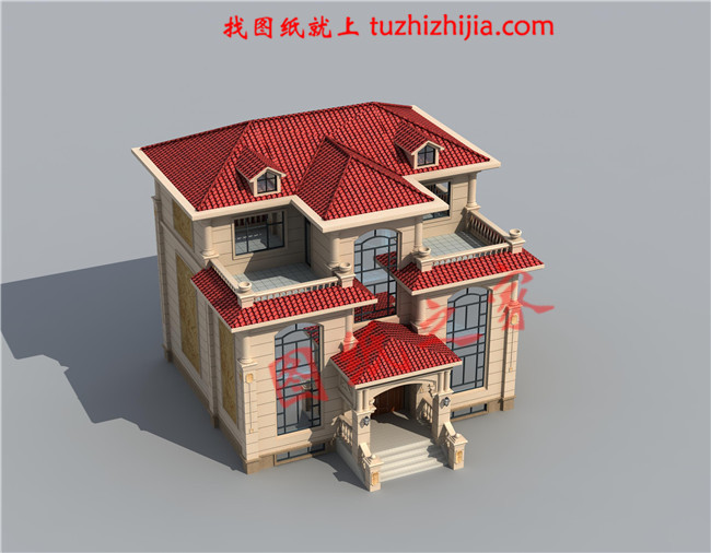 帶地下室三層豪華大氣新農村房屋設計圖,占地150平米左右