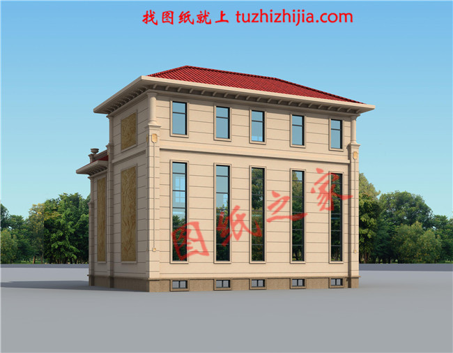 帶地下室三層豪華大氣新農村房屋設計圖,占地150平米左右