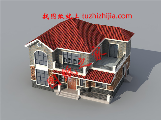 漂亮實用的新農村二層小樓圖，造價20萬左右，超大景觀露臺