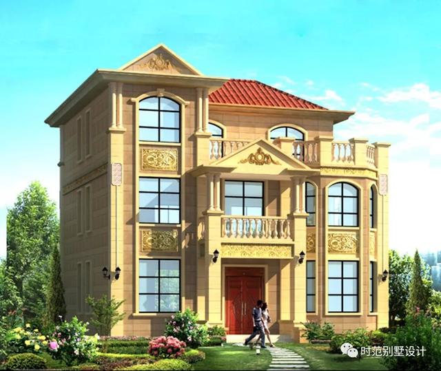 三層歐式別墅設(shè)計圖，帶書房+大露臺，豪華大氣，農(nóng)村建房的不二之選。