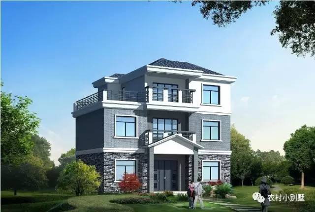 12x9米三層帶露臺農(nóng)村房子圖，花30萬就能蓋好