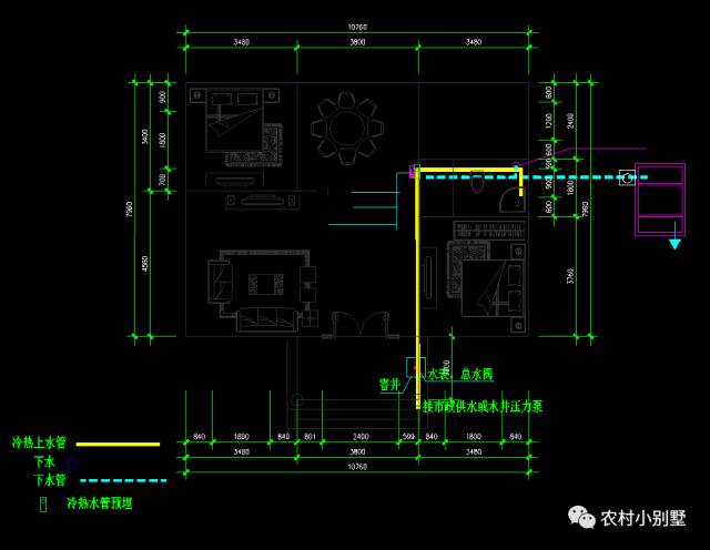 10.7x8米經濟型中式農村二層小樓圖，15萬全部搞定