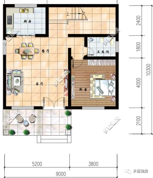 開間只有9米，卻能住5戶家庭，車庫、露臺還都不少，我都心動了，你們呢？