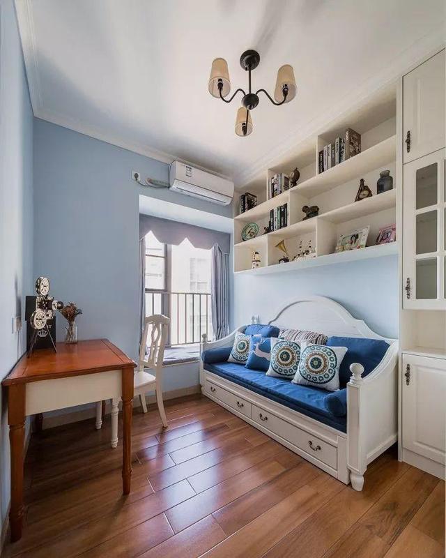 110平三居室美式風格裝修，設計師的設計太棒了，尤其是臥室，很漂亮！