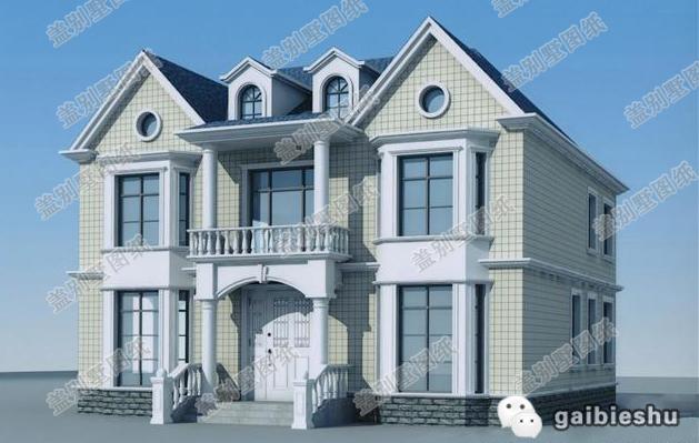 占地160平方米的三層農村自建房，造價45萬以內，時尚大氣，富有特色。