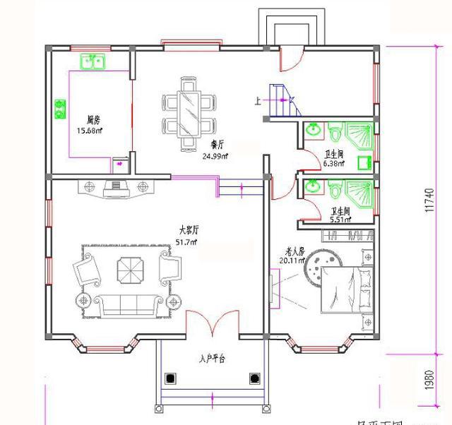 占地160平方米的三層農村自建房，造價45萬以內，時尚大氣，富有特色。