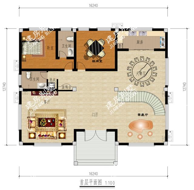 簡單歐式四層別墅設計圖，內設計旋轉樓梯也是完美，真的是一房一個經典。