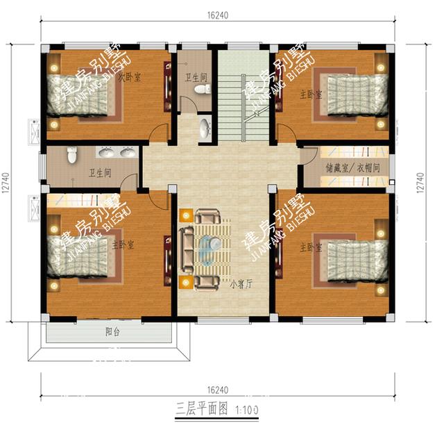 簡單歐式四層別墅設計圖，內設計旋轉樓梯也是完美，真的是一房一個經典。