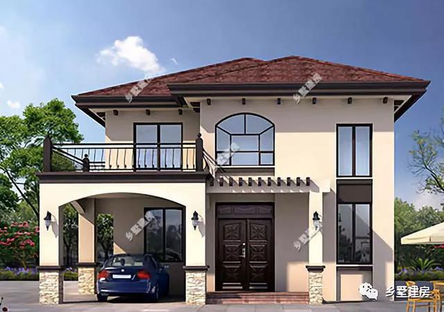 兩棟都露臺+車庫的農村別墅設計圖，僅僅需要20萬哦，你心動了嗎？