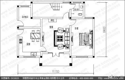 三層新農村別墅設計圖，占地106.89平方米，特別大氣。