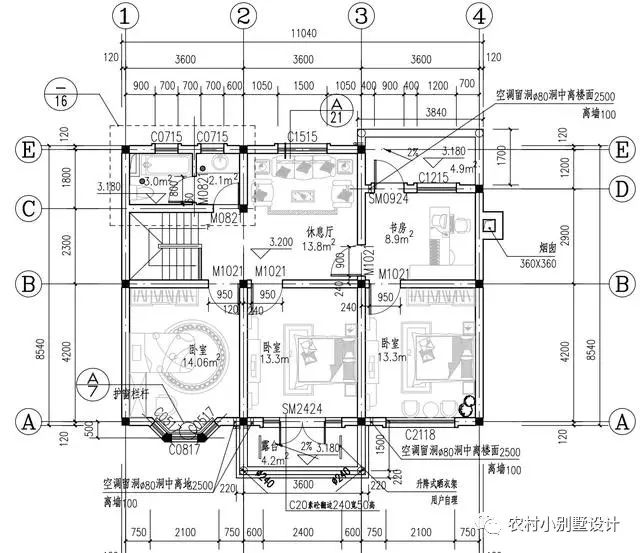 11X9米二層簡單農村住宅圖，氣質很適合農村建