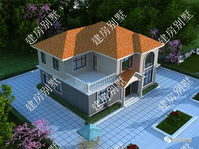 兩棟很實用的農村二層別墅設計圖，第一棟不僅戶型通透且帶旋轉樓梯設計。