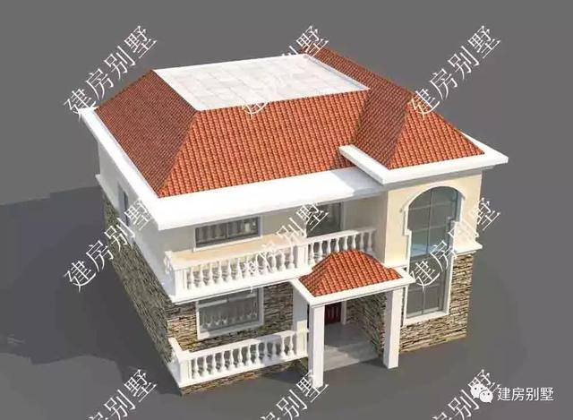 兩棟很實用的農村二層別墅設計圖，第一棟不僅戶型通透且帶旋轉樓梯設計。