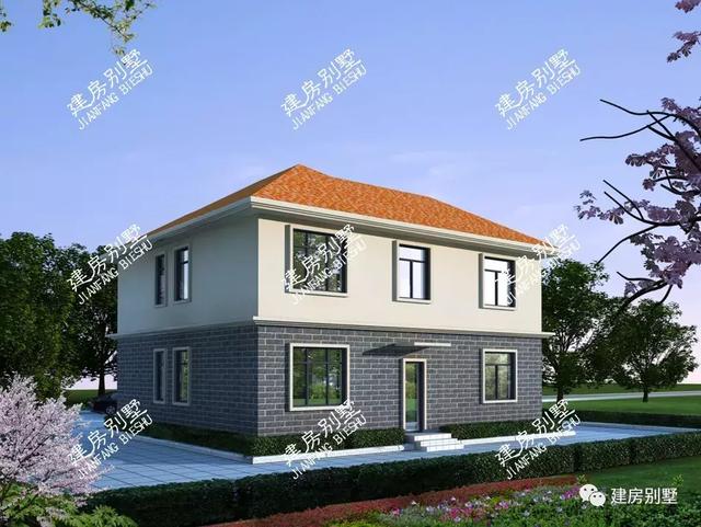 兩棟很實用的農村二層別墅設計圖，第一棟不僅戶型通透且帶旋轉樓梯設計。