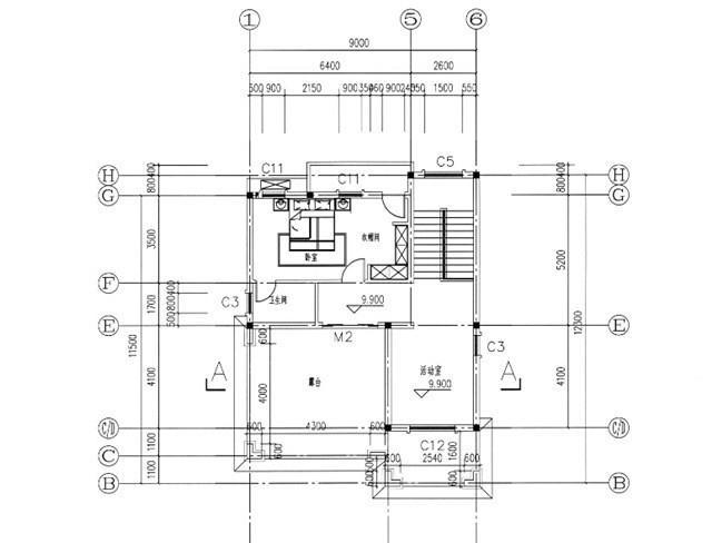 農(nóng)村四層別墅設(shè)計(jì)圖，占地面積105平方米，帶露臺(tái)，主體造價(jià)40萬。