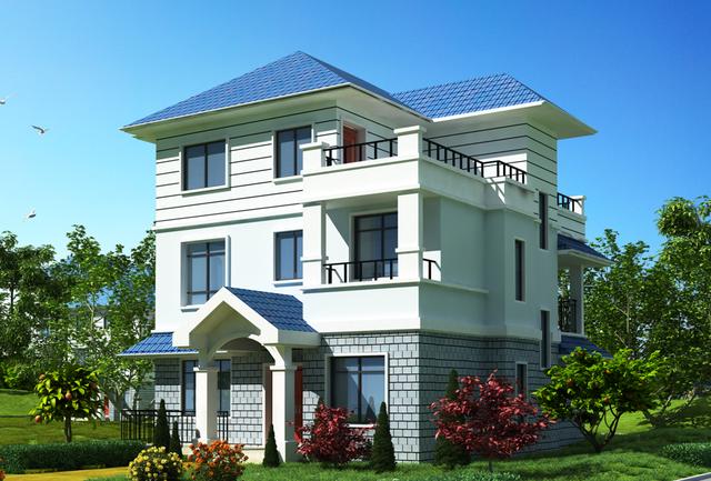 三層農村別墅設計圖，占地才10.8米*11.7米，老人和年輕人都喜歡。