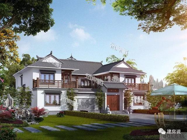 19X16米二層中式別墅設計圖，自帶中井和露臺花園，你想要的樣子它都有！