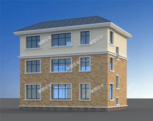 三層簡歐別墅設計圖，9室4廳加露臺，占地86.6平，簡直是小宅基地的福利