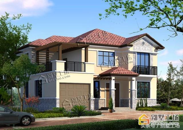 8款二層帶車庫的農(nóng)村別墅設(shè)計(jì)圖，建筑造價(jià)經(jīng)濟(jì)，帶車庫也很方便