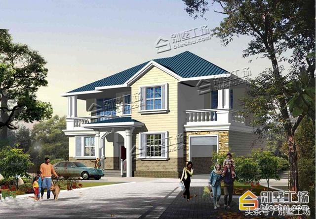 8款二層帶車庫的農(nóng)村別墅設(shè)計(jì)圖，建筑造價(jià)經(jīng)濟(jì)，帶車庫也很方便