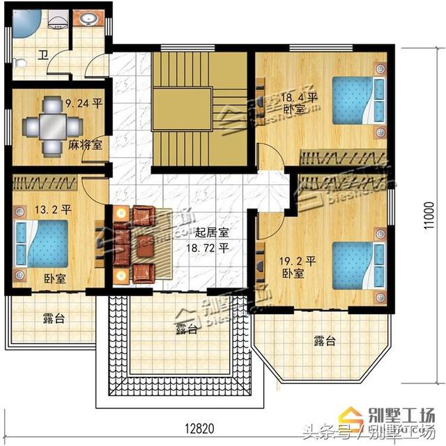 實(shí)例；三層帶車庫(kù)農(nóng)村別墅設(shè)計(jì)圖，簡(jiǎn)單實(shí)用大方，能夠滿足使用需要